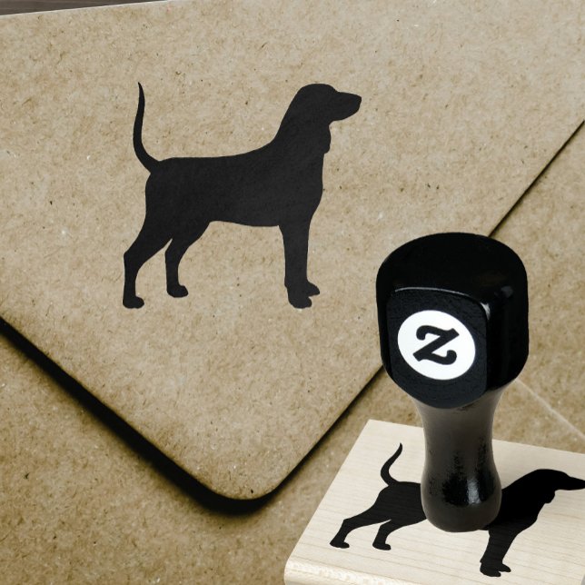 Bluetick Coonhound Hunde Silhouette Gummistempel (Von Creator hochgeladen)