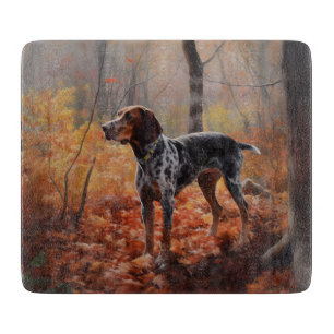 Bluetick Coonhound im Herbst Leaves Fall Inspirier Schneidebrett