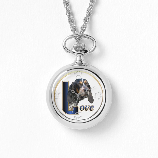 Bluetick Coonhound Liebe Geschenke Armbanduhr (Vorderseite)