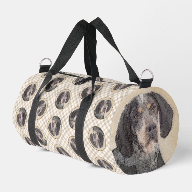Bluetick Coonhound Malerei mit Markierungen Dog Ar Duffle Bag (Linke Seite)