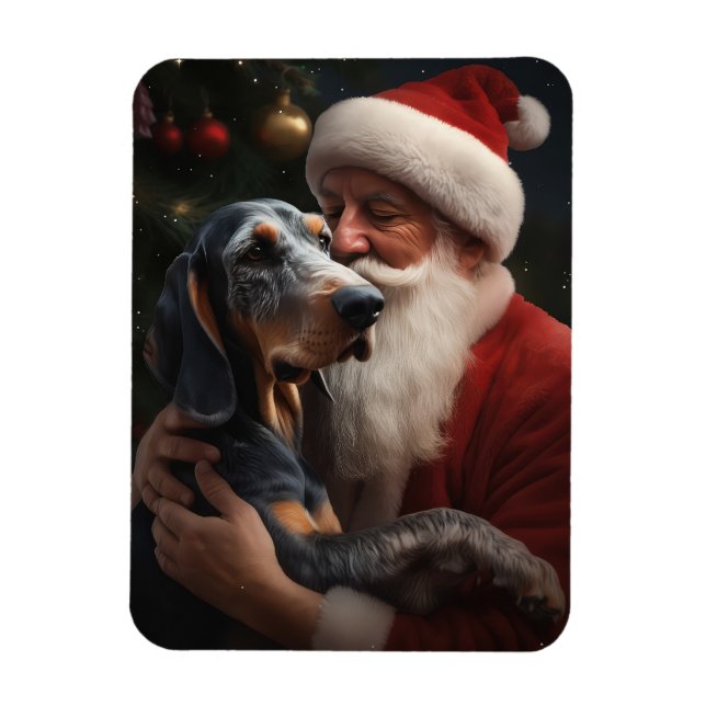 Bluetick Coonhound mit Weihnachten des Weihnachtsm Magnet (Vertikal)