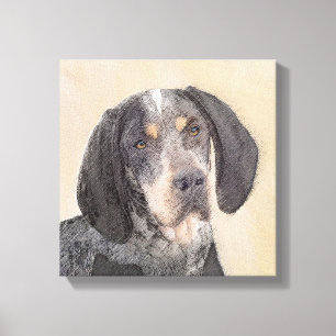Bluetick Coonhound Painting - Cute Original Dog Ar Leinwanddruck
