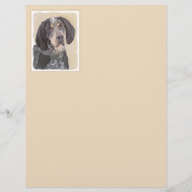 Bluetick Coonhound Painting - Niedlich Original Hu (Vorderseite)