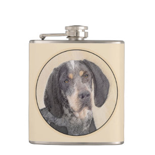 Bluetick Coonhound Painting - Niedlich Original Hu Flachmann