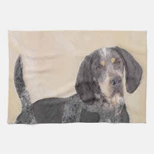 Bluetick Coonhound Painting - Niedlich Original Hu Geschirrtuch