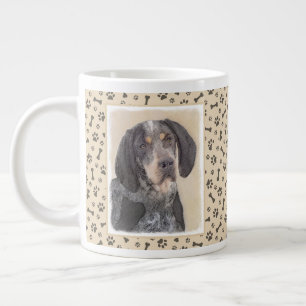 Bluetick Coonhound Painting - Niedlich Original Hu Jumbo-Tasse