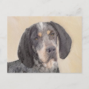Bluetick Coonhound Painting - Niedlich Original Hu Postkarte