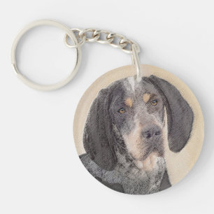 Bluetick Coonhound Painting - Niedlich Original Hu Schlüsselanhänger
