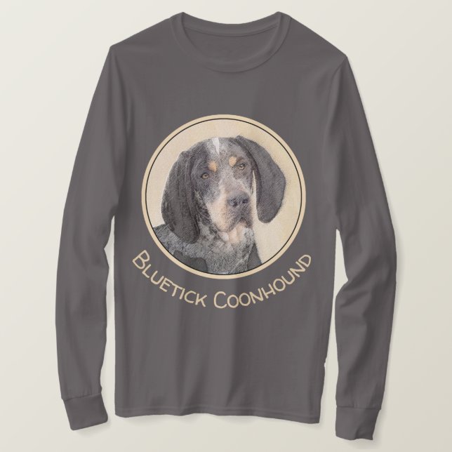 Bluetick Coonhound Painting - Niedlich Original Hu T-Shirt (Design vorne)