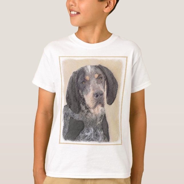 Bluetick Coonhound Painting - Niedlich Original Hu T-Shirt (Vorderseite)