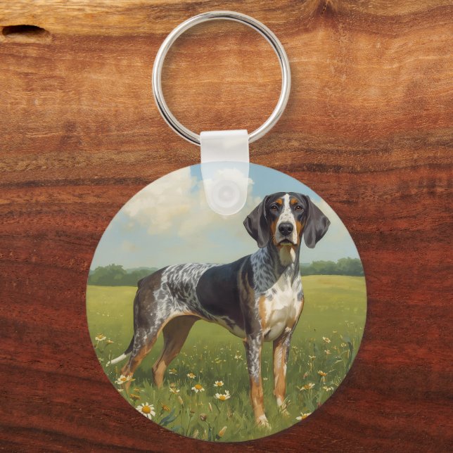 Bluetick Coonhound Schlüsselanhänger (Vorderseite)