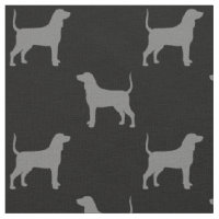 Bluetick Coonhound Silhouetten Grau und Schwarz