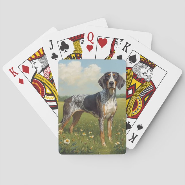 Bluetick Coonhound Spielkarten (Rückseite)