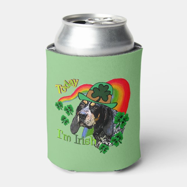 Bluetick Coonhound St. Patricks Day Dosenkühler (Kanne Vorderseite)