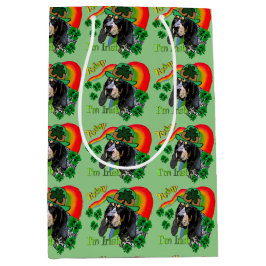 Bluetick Coonhound St. Patricks Day Mittlere Geschenktüte