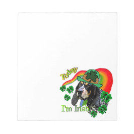 Bluetick Coonhound St Patricks Notizblock