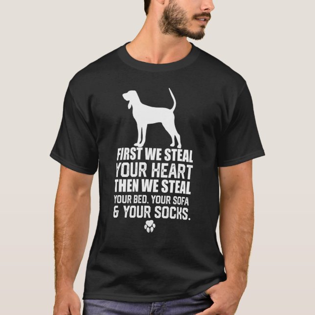 Bluetick Coonhound stehlen Sie Ihr Herz stehlen Ih T-Shirt (Vorderseite)