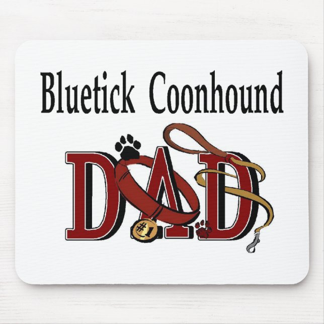 Bluetick Coonhound Vater Geschenke Mousepad (Vorne)