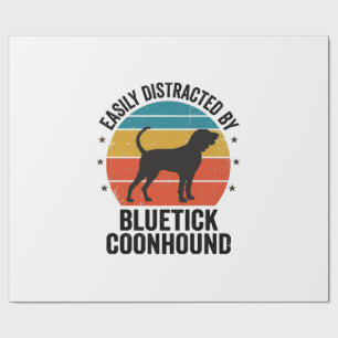 Bluetick Coonhound Vintage-Hundefan-Shirt-Design_ Geschenkpapier