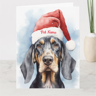 Bluetick Coonhound Weihnachten Personalisiert Karte