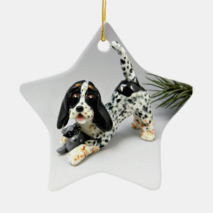 Bluetick Coonhound Weihnachtsdekoration Keramik Ornament
