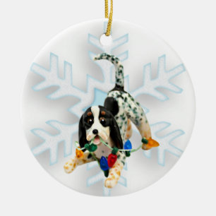 Bluetick Coonhound Weihnachtsdekoration Keramik Ornament