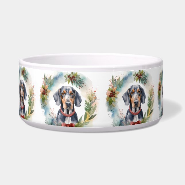 Bluetick Coonhound Weihnachtsfeier Festliche Jungf Napf (Vorderseite)