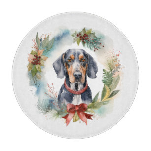 Bluetick Coonhound Weihnachtsfeier Festliche Jungf Schneidebrett