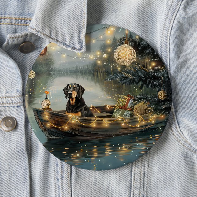 Bluetick Coonhound Weihnachtsfeiertage Button (Beispiel)