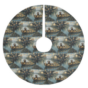 Bluetick Coonhound Weihnachtsfeiertage Polyester Weihnachtsbaumdecke