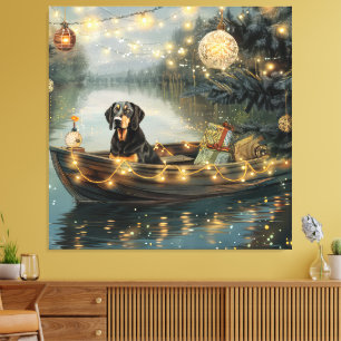 Bluetick Coonhound Weihnachtsfest Reise Leinwanddruck
