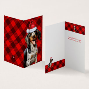Bluetick Coonhound Weihnachtshund Red Buffalo Kari