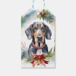 Bluetick Coonhound Weihnachtskranz Festlicher Hund Geschenkanhänger
