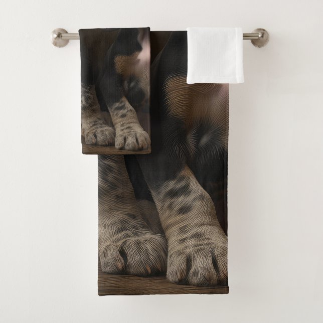 Bluetick Coonhound Welpe Herbst Delight Pumpen Badhandtuch Set (Insitu)
