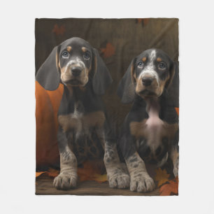 Bluetick Coonhound Welpe Herbst Delight Pumpen Fleecedecke