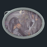 Bluetick Coonhound-Welpen-Träumer-Gürtelschnalle Ovale Gürtelschnalle<br><div class="desc">Dieses stellt den Bluetick Coonhound KKays in der einzigartigen Welpen-Träumerhundeliebhaberthemakunst-Reihe dar.</div>