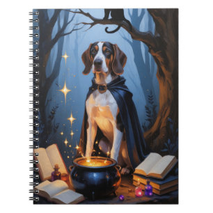 Bluetick Coonhound Whimsical Halloween-Malerei Notizblock