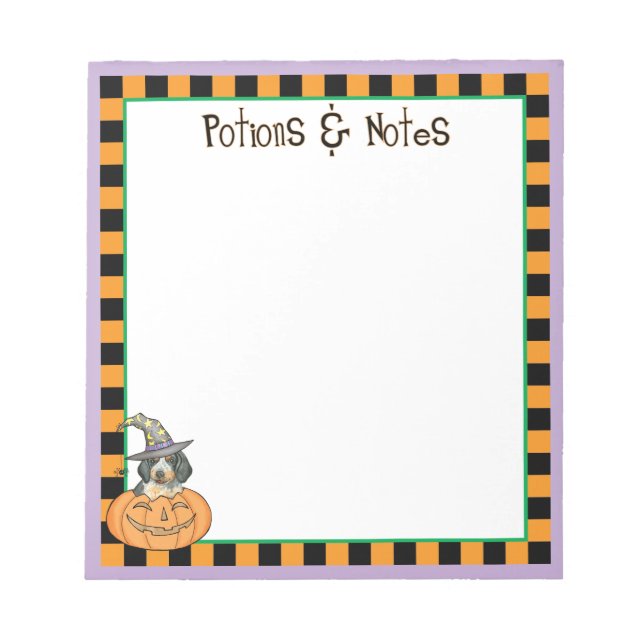 Bluetick Halloween Notepad Notizblock (Vorderseite)