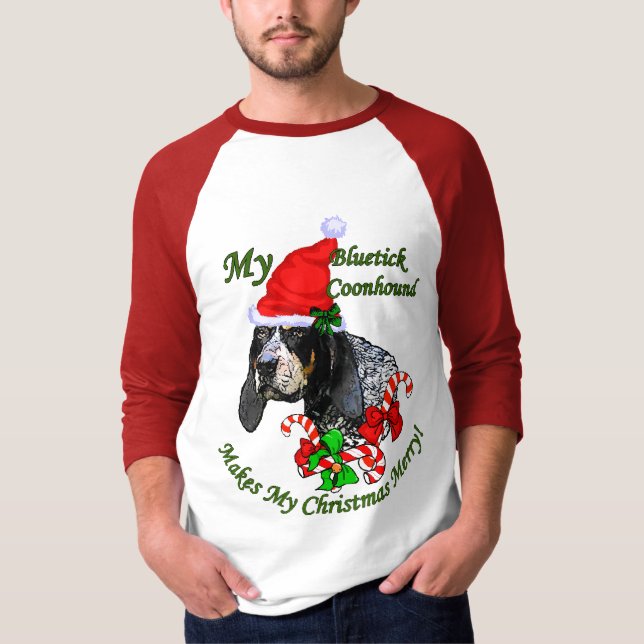 Bluetick Weihnachtsgeschenke T-Shirt (Vorderseite)