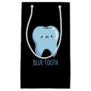 Bluetooth Funny Technical Blue Tooth Puff Dark BG Kleine Geschenktüte