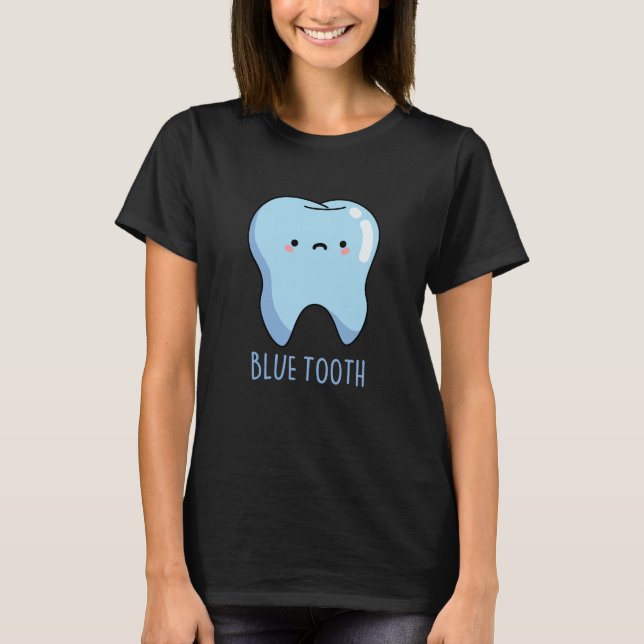 Bluetooth Funny Technical Blue Tooth Puff Dark BG T-Shirt (Vorderseite)