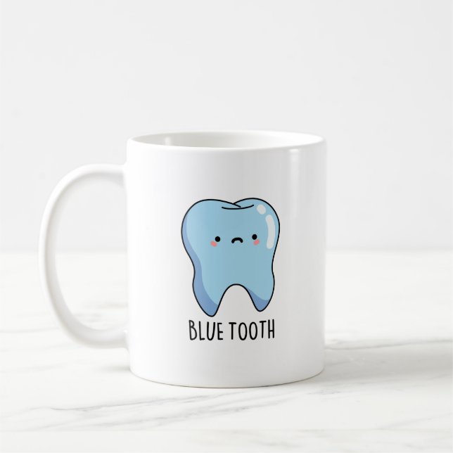 Bluetooth Funny Technical Blue Tooth Puff Kaffeetasse (Links)
