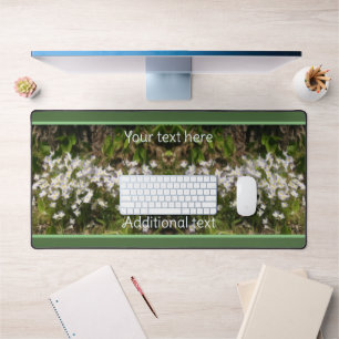 Bluets Tiny Blue Blumen Malerei Personalisiert Schreibtischunterlage