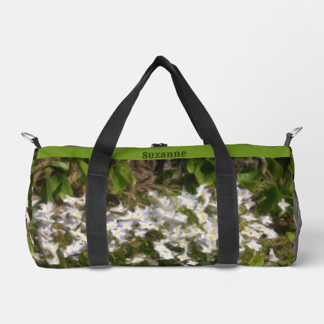Bluets Tiny Blume Ölgemälde Personalisiert Duffle Bag (Vorderseite)
