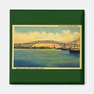 Bluewater Brücken-Hafen Hurone Michigan Magnet