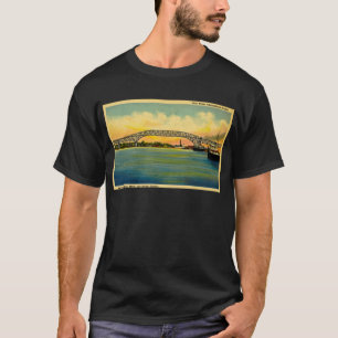 Bluewater Brücken-Hafen Hurone Michigan T-Shirt