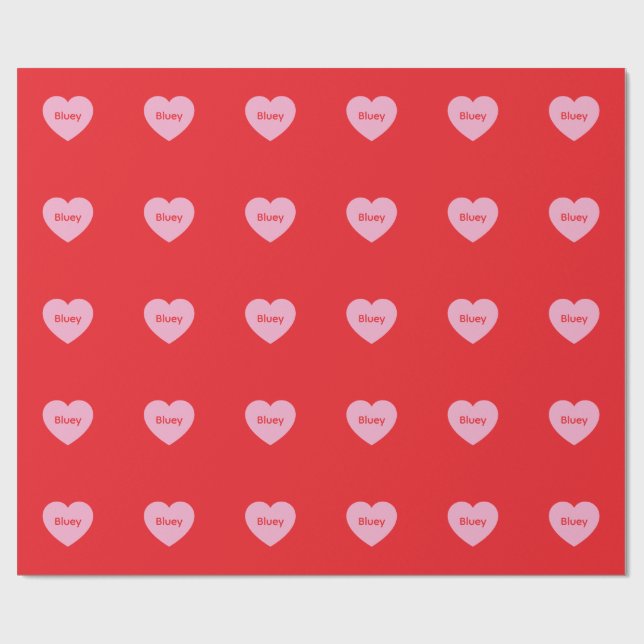 Bluey Hugs Paper Geschenkpapier (Flach)