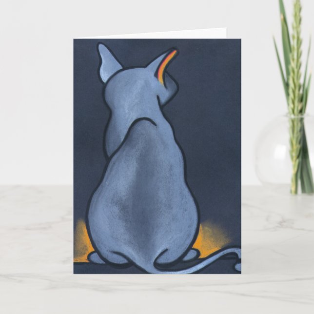 Blue'z Katze durch Robyn Feeley Karte (Vorderseite)