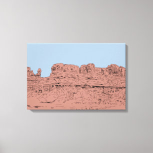 Bluff, Utah Illustration Leinwanddruck