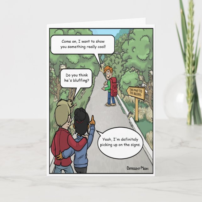 Bluffing Funny Geburtstagskarte Karte (Vorderseite)